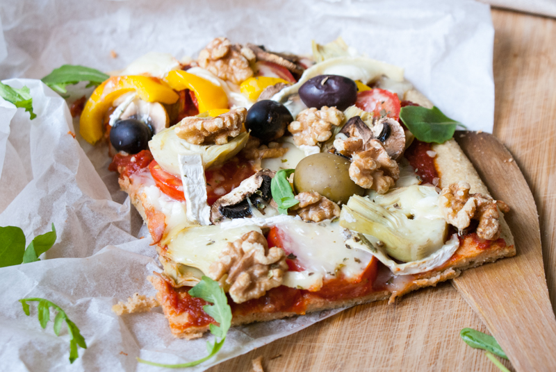 Vegetarisk, glutenfri pizza